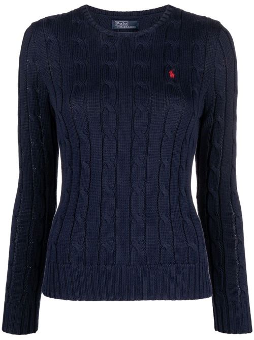 Maglia a girocollo in cotone a trecce Polo Ralph Lauren | 211891640002